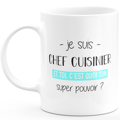 Super power chef mug - funny humor chef gift for men ideal for birthday
