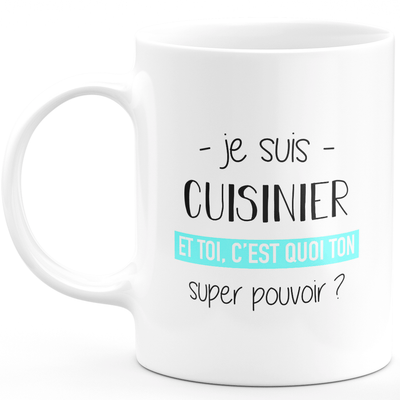 Super power cook mug - ideal funny humor cook man gift for birthday