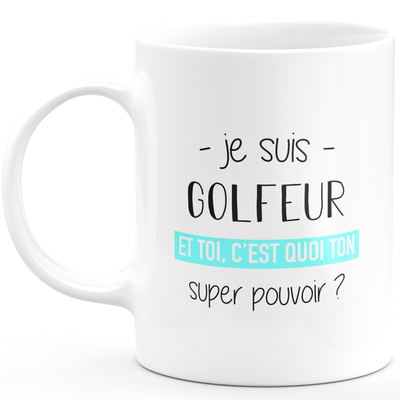 Super power golfer mug - funny humor golfer man gift ideal for birthday