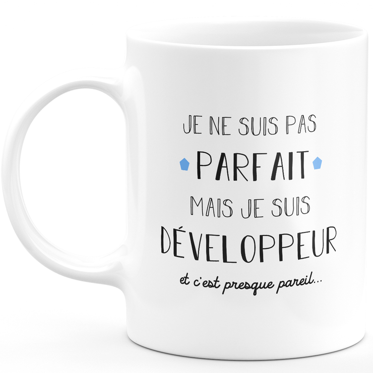 Developer gift mug - I'm not perfect but I'm a developer - Valentine's Day Anniversary Gift Man Love Couple