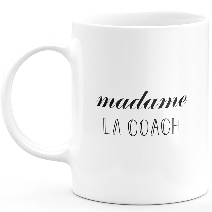 Mug madame la coach - cadeau femme pour coach humour drôle idéal pour Anniversaire