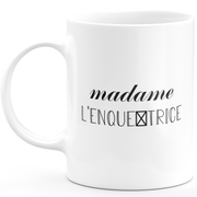 Mug madame l'enquêtrice - cadeau femme pour enquêtrice humour drôle idéal pour Anniversaire