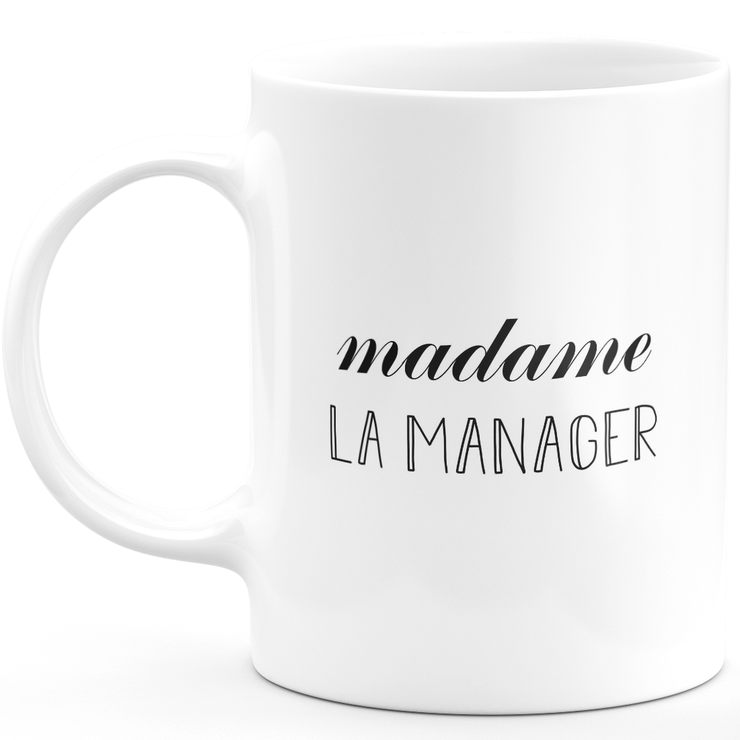 Mug madame la manager - cadeau femme pour manager humour drôle idéal pour Anniversaire