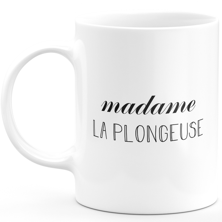 Mug madame la plongeuse - cadeau femme pour plongeuse humour drôle idéal pour Anniversaire