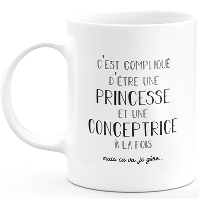 Mug conceptrice princesse - cadeau femme pour conceptrice Humour drôle idéal pour Anniversaire collègue