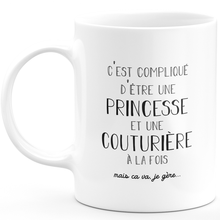 Mug couturière princesse - cadeau femme pour couturière Humour drôle idéal pour Anniversaire collègue