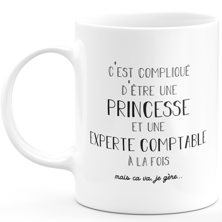 Mug experte comptable princesse - cadeau femme pour experte comptable Humour drôle idéal pour Anniversaire collègue