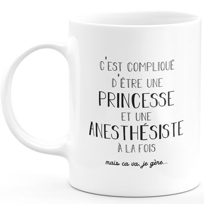 Mug anesthésiste princesse - cadeau femme pour anesthésiste Humour drôle idéal pour Anniversaire collègue