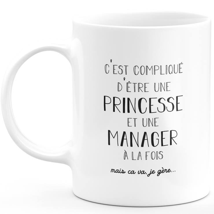 Mug manager princesse - cadeau femme pour manager Humour drôle idéal pour Anniversaire collègue