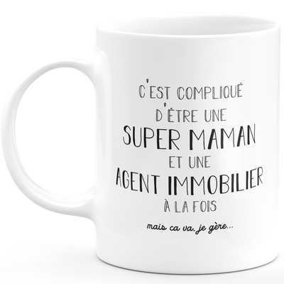 Real estate agent super mom mug - real estate agent gift birthday mom mother's day valentine's day woman love couple