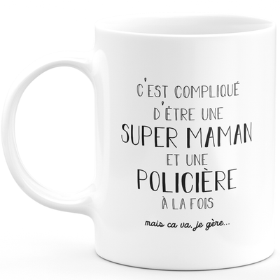 Super police mom mug - police gift birthday mom mother's day valentine's day woman love couple