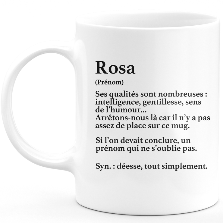 mug définition femme prénom cadeau Rosa - Ceramike
