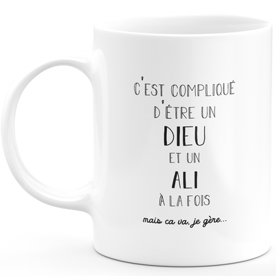 Mug Gift ali - god ali - Personalized first name gift Birthday Man Christmas departure colleague - Ceramic - White