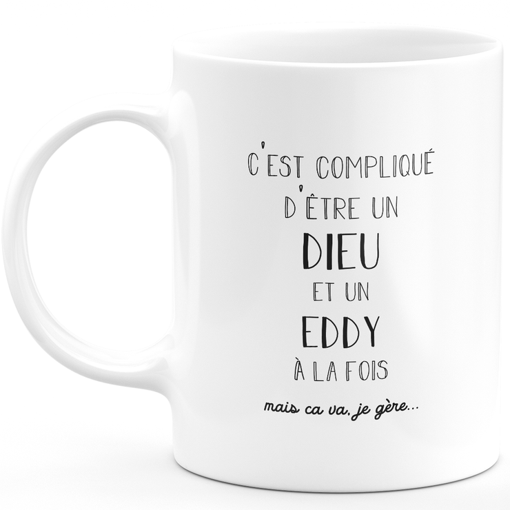 Mug Gift eddy - god eddy - Personalized first name gift Birthday Man Christmas departure colleague - Ceramic - White