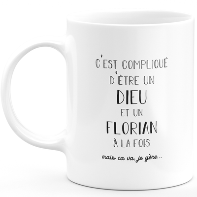 Mug Cadeau florian - dieu florian - Cadeau prénom personnalisé Anniversaire Homme noël départ collègue - Céramique - Blanc