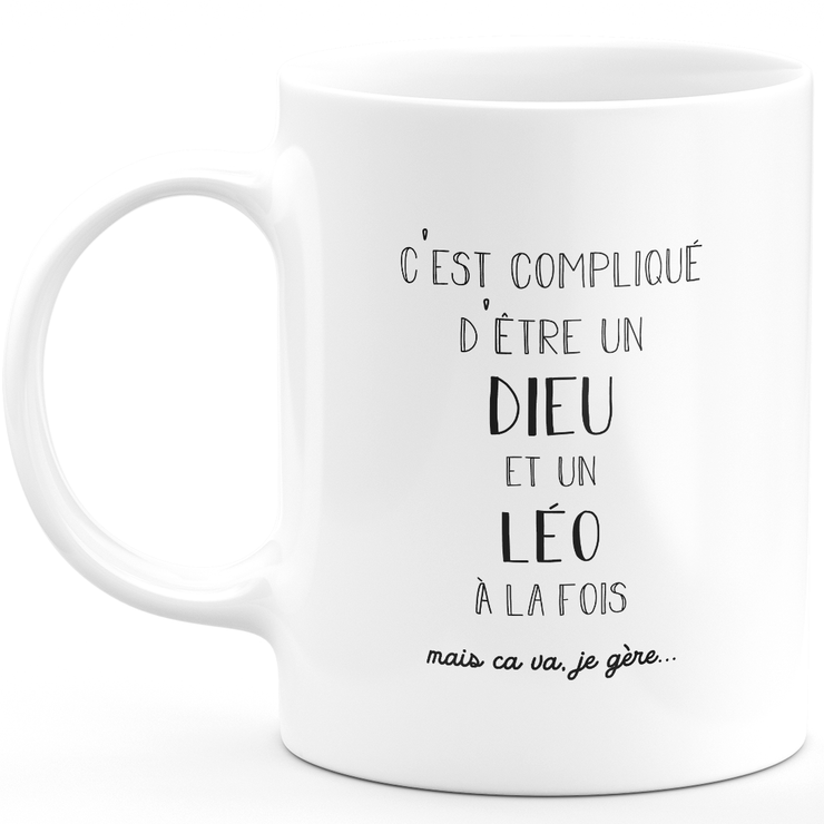 Leo gift mug - Leo god - Personalized first name gift Birthday Man Christmas departure colleague - Ceramic - White