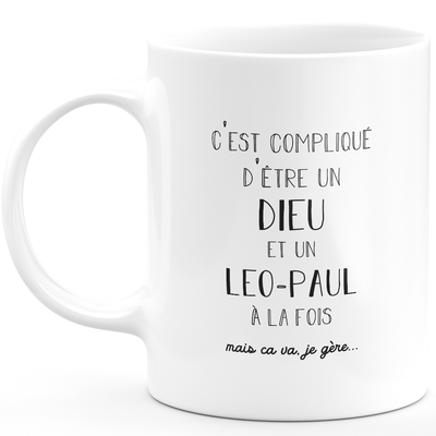 Mug Gift leo-paul - god leo-paul - Personalized first name gift Birthday Man Christmas departure colleague - Ceramic - White
