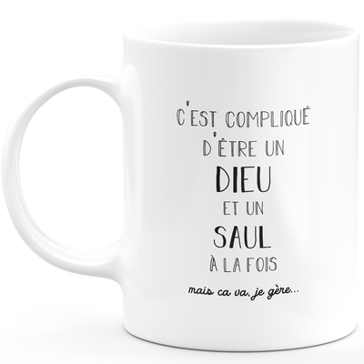 Mug Gift saul - god saul - Personalized first name gift Birthday Man Christmas departure colleague - Ceramic - White