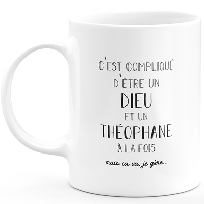 Mug Theophane gift - Theophane god - Personalized first name gift Birthday Man Christmas departure colleague - Ceramic - White