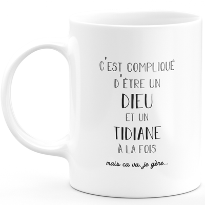 Mug Gift tidiane - dieu tidiane - Personalized first name gift Birthday Man Christmas departure colleague - Ceramic - White