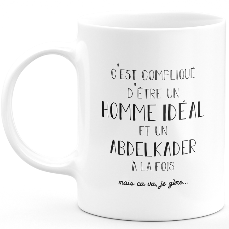Mug Gift abdelkader - ideal man abdelkader - Personalized first name gift Birthday Man christmas departure colleague - Ceramic - White
