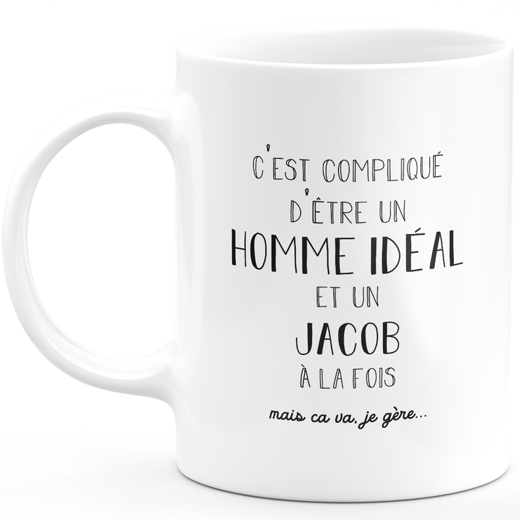 Jacob Gift Mug - Ideal Man Jacob - Personalized First Name Gift Birthday Man Christmas Departure Colleague - Ceramic - White