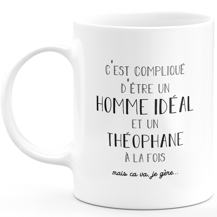 Theophane gift mug - Theophane ideal man - Personalized first name gift Birthday Man Christmas departure colleague - Ceramic - White